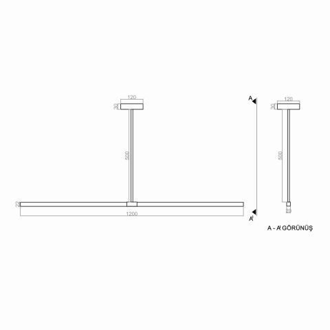 Sarkıt Led Avize Line PLA30305 Led Avize