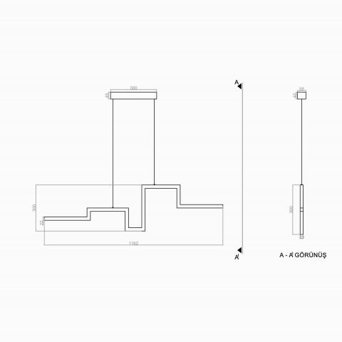 Sarkıt Led Avize Pulse Pro PLA30077 Led Avize