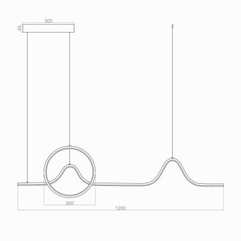 Sarkıt Led Avize Oval Line Pro PLA32147 Led Avize