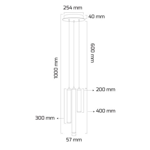 Goya Gy 6055-3 42Watt Sarkıt Armatür