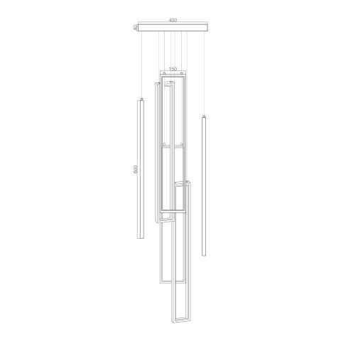 Sarkıt Led Avize Square Lux Pro PLA32184 Led Avize