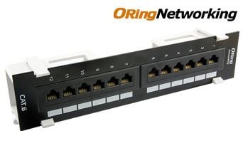 ORing Networking UTP Cat6 12 Port Vertical Patch Panel