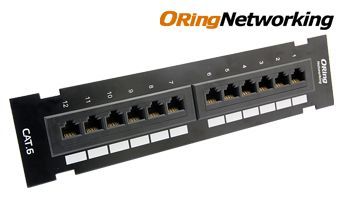 ORing Networking UTP Cat6 12 Port Vertical Patch Panel