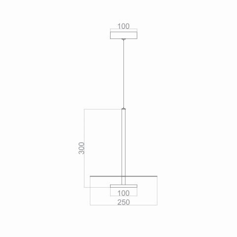 Sarkıt Led Avize Flat Circle PLA32130 Led Avize