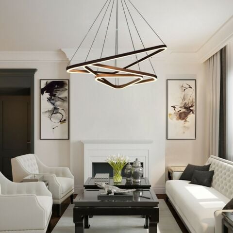 Sarkıt Led Avize Trigon 3'lü PL30047 Beyaz RAL9003 - 3000K - Gün Işığı