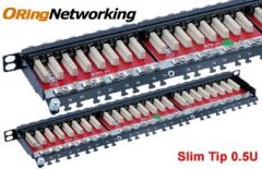 ORing Networking PPC6AF24R05 FTP Cat6a 24 Port 10G Patch Panel - 0.5U Right Angle