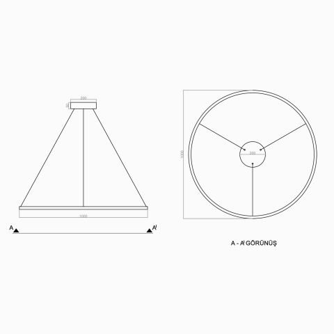 Sarkıt Led Avize Cirkel Pro PLA30041D Led Avize