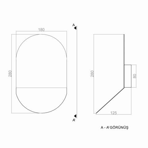 Led Aplik PLA74108 TORCH Duvar Aplik