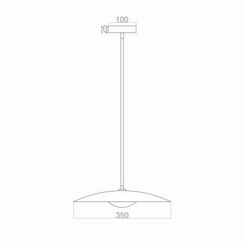 Sarkıt Led Avize Oval Circle PLA32148 Led Avize