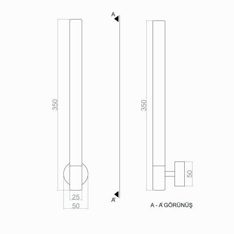 Led Aplik PLA74236 Baton Duvar Aplik