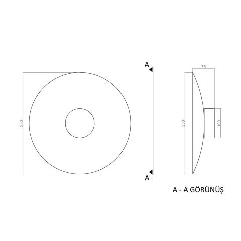 Led Aplik PLA74254 Stien Mini Aplik