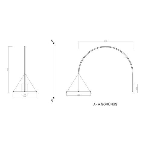 Led Aplik PLA74244 Cirkel Mini Duvar Aplik