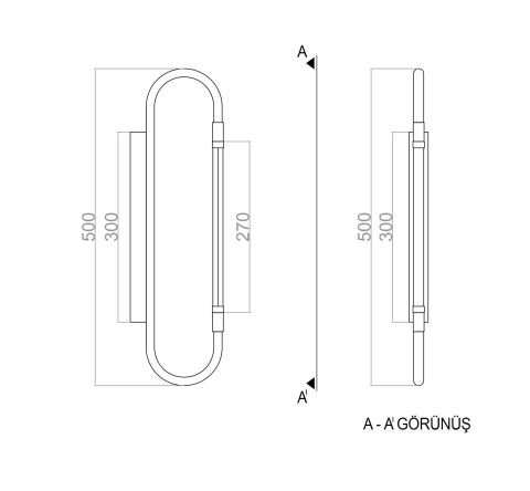 Led Aplik PLA74246 Raggi Duvar Aplik