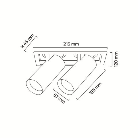 Goya Gy 3152-14 2x14 Watt COB Ledli Mağaza Armatürü