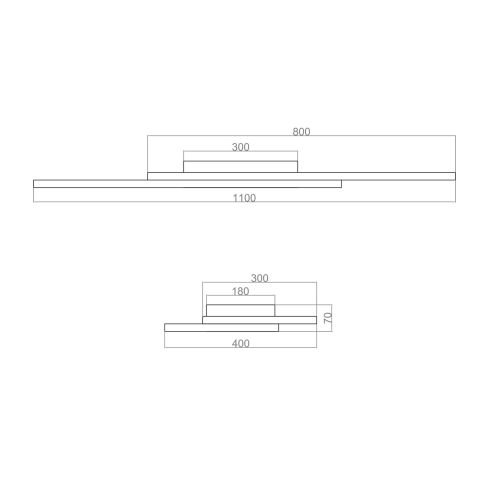 Plafonyer Led Avize PLA30039B İkili Plafonyer