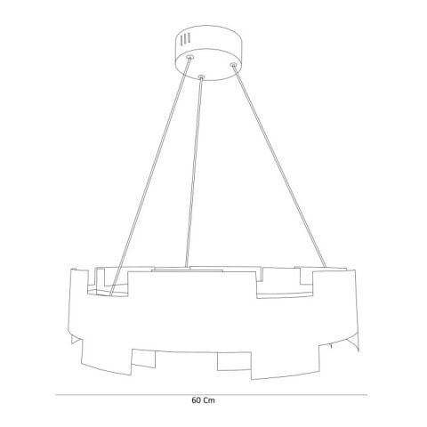 Sarkıt Led Avize Castle PL83009 Bakırsı RAL8880 - 4000K - Ilık Beyaz