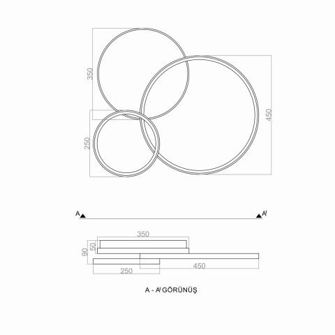 Plafonyer Led Avize PLA32034 Mickey Plafonyer