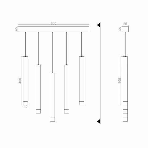 Sarkıt Led Avize Rod Pendant PLA83055L Led Avize