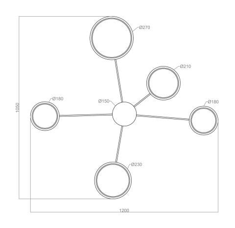 Plafonyer Led Avize PLA83019 Planets Plafonyer