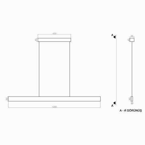 Sarkıt Led Avize Quinze Pro PLA61101 Led Avize