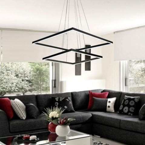 Sarkıt Led Avize 2Kare PLA32008 Led Avize