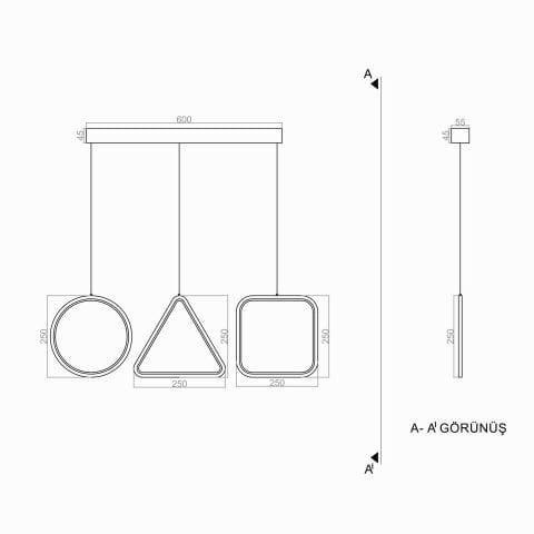 Sarkıt Led Avize Squidgame Pro PLA30070A Led Avize