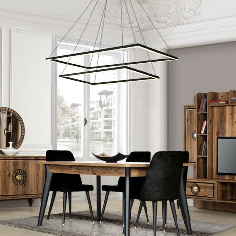 Sarkıt Led Avize 2Dörtgen PLA32010 Led Avize