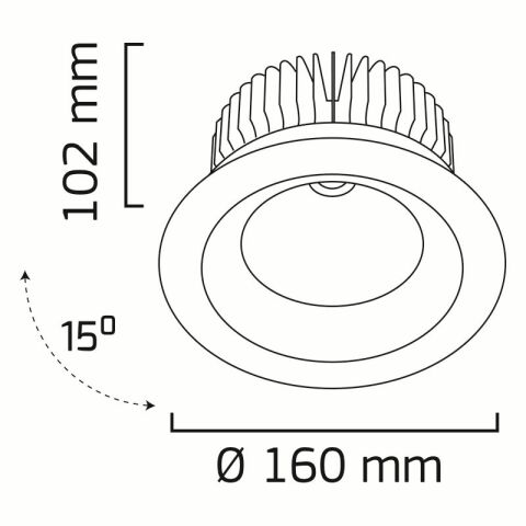Goya Gy 3025-33 40 Watt Triac Dim COB Ledli Mağaza Armatür