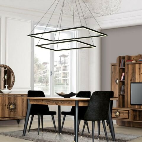Sarkıt Led Avize 2Dörtgen Pro PLA32010 Led Avize