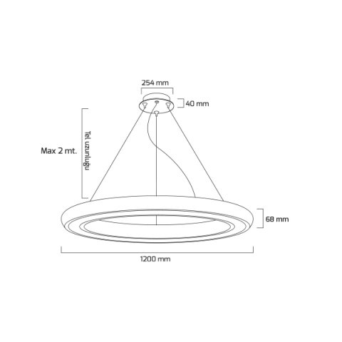 Goya Gy 8122-120 163 Watt Sarkıt Linear Armatur