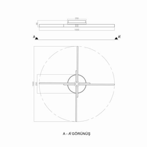 Plafonyer Led Avize Plus PLP32025A