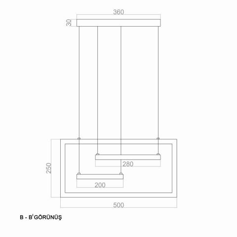 Sarkıt Led Avize Stella Pro PL32038  Led Avize