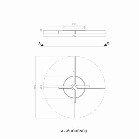 Plafonyer Led Avize Plus PLP32025