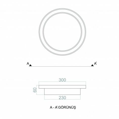 Plafonyer Led Avize Basis PLP54098 Bakırsı RAL8880 - 4000K - Ilık Beyaz