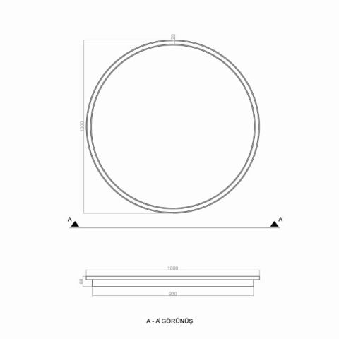 Plafonyer Led Avize Basis Majo PLP54107
