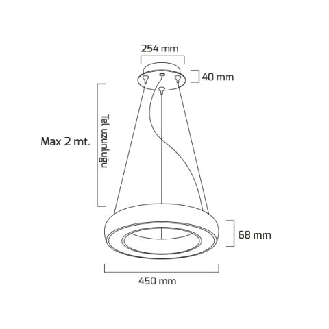 Goya Gy 8122-45 41 Watt Sarkıt Linear Armatur