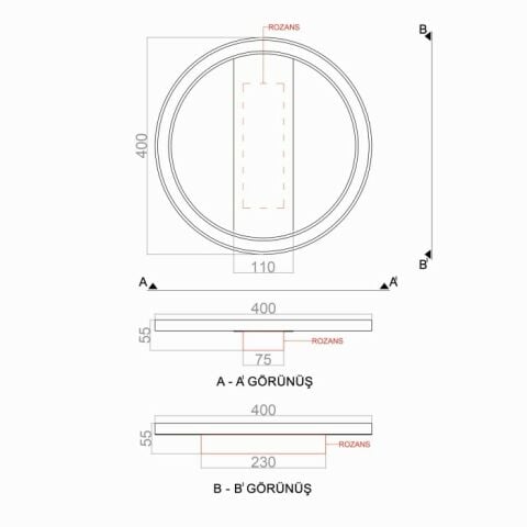 Plafonyer Led Avize Rotund Light PLP54104D