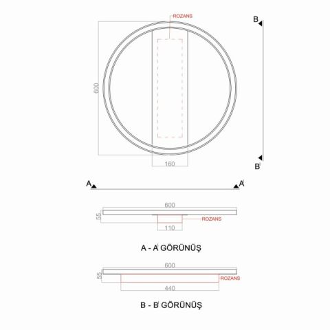 Plafonyer Led Avize Rotund Mix PLP54105D