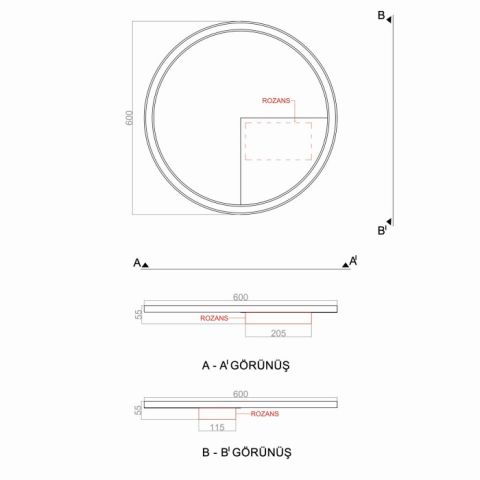 Plafonyer Led Avize Rotund  Mid PLP54105U