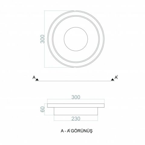 Plafonyer Led Avize Ratas PLP54098Y