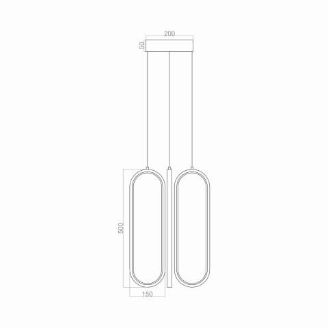 Sarkıt Led Avize Üçlü Pro PLA30074B Led Avize