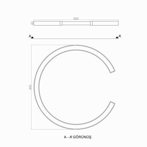 Plafonyer Led Avize PLA31033 C Simit Plafonyer