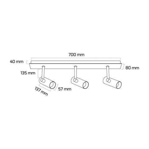 Goya Gy 1858-3 40 Watt Triac Dim Sıva Üzeri COB Ledli Armatür