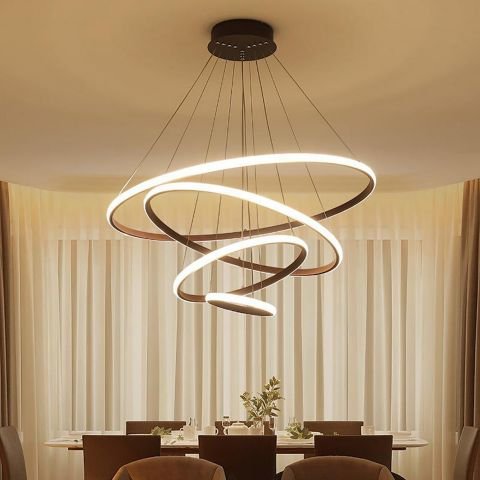 Sarkıt Led Avize 4lü Halka Pro PLA30104 Led Avize Beyaz RAL9003 - 3000K - Gün Işığı
