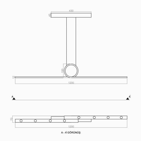 Sarkıt Led Avize Eyes PLA20102 Led Avize