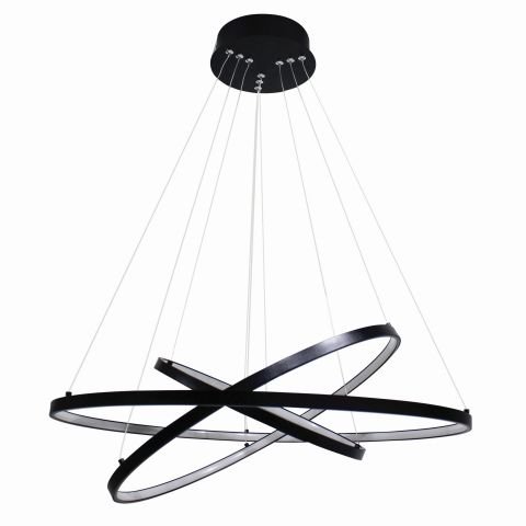 Sarkıt Led Avize 3lü Halka PLA30030 Led Avize Antrasit RAL7016 - 4000K - Ilık Beyaz