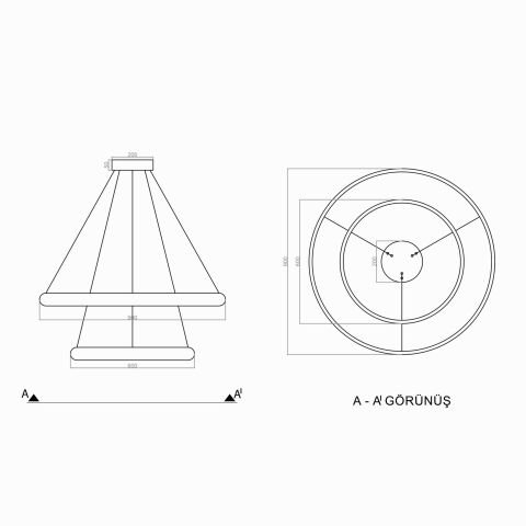 Sarkıt Led Avize Wall Pro PLA30505 Led Avize