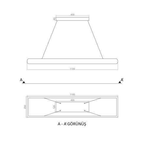 Sarkıt Led Avize Wall 4gen PLA32207 Led Avize