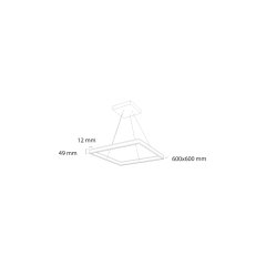 Goya İnce Kare Çift Yön-60 52 Watt Sarkıt Linear Armatür