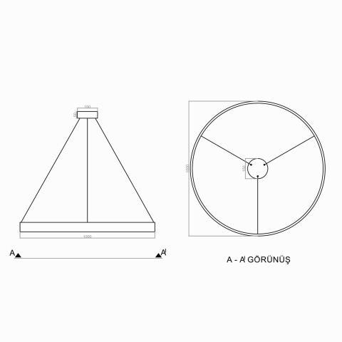 Sarkıt Led Avize Siebzig PLA61701B Led Avize